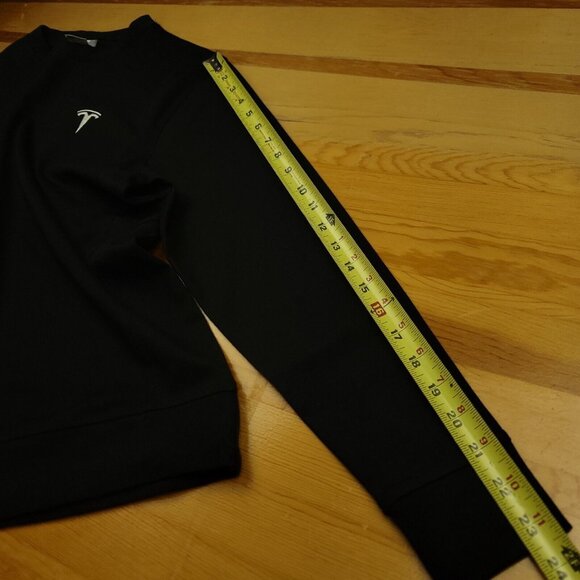 Tesla Adult S Sweatshirt Black Logo Crewneck Shirt Designed for Tesla Motors - Picture 10 of 12
